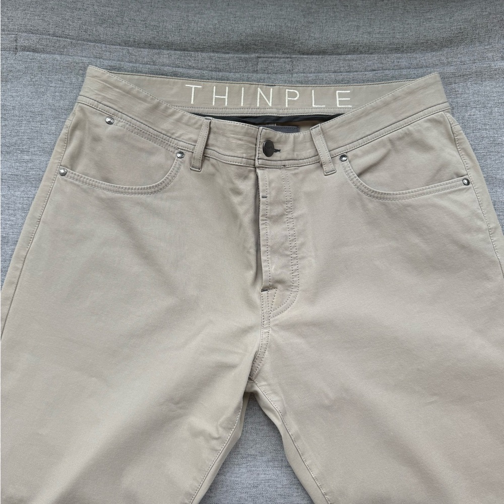 Thinple Beige Casual Pants